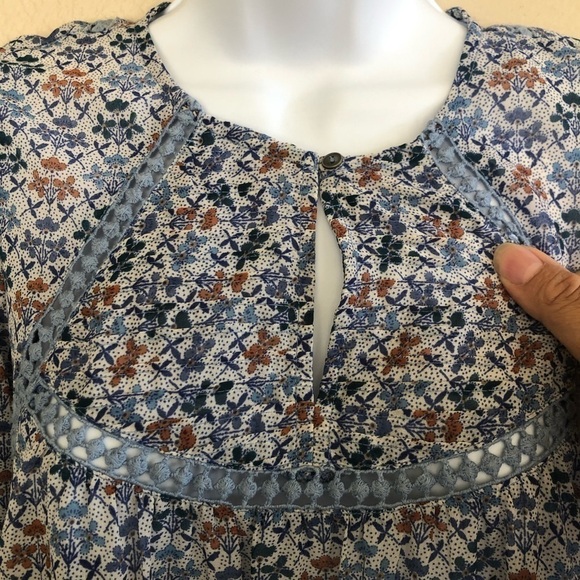 Anthropologie Holding Horses Betony Swing Crochet Prairie Floral Dress Sz 0/UK 4 - Picture 4 of 15